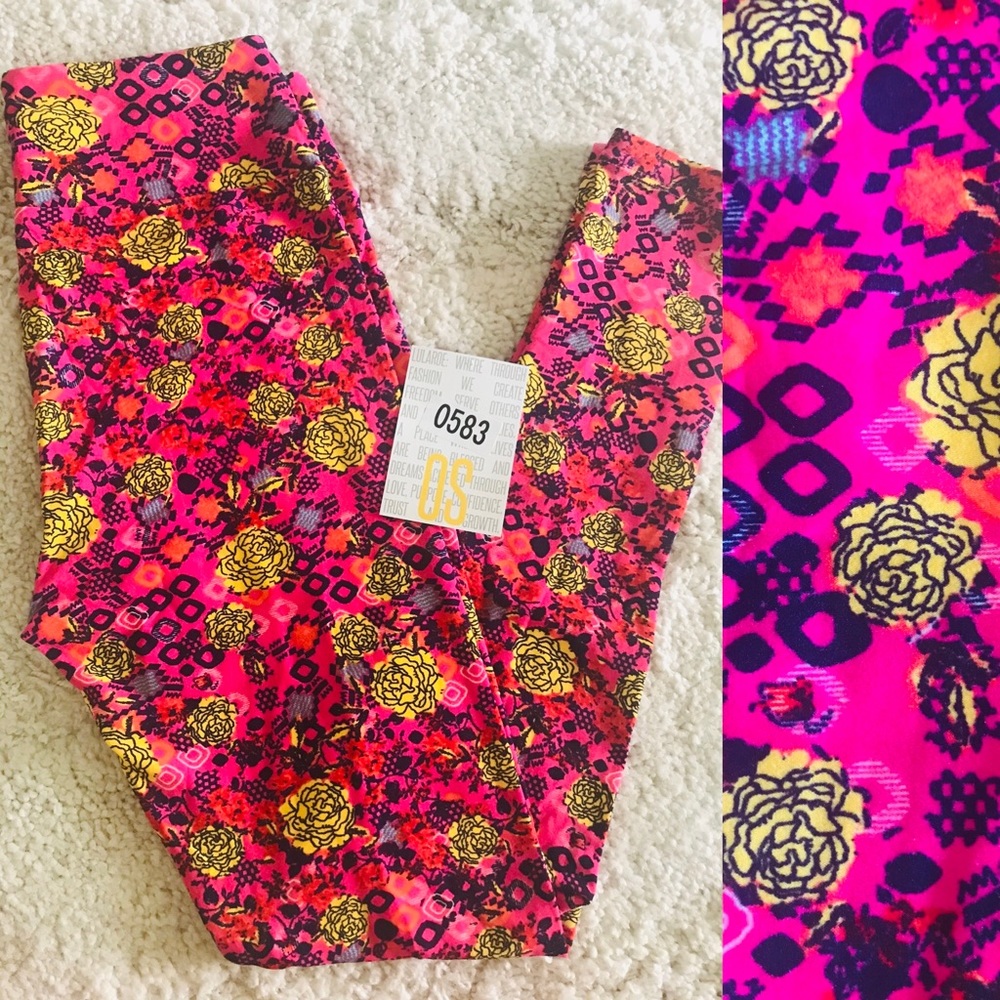 LuLaRoe OS Printed Leggings